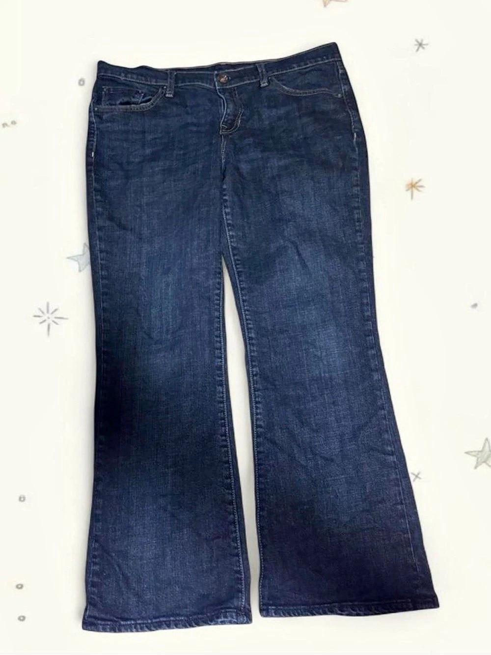 Gap Y2K Lowrise Boot Cut Stretch Jeans in Blue Waist 12